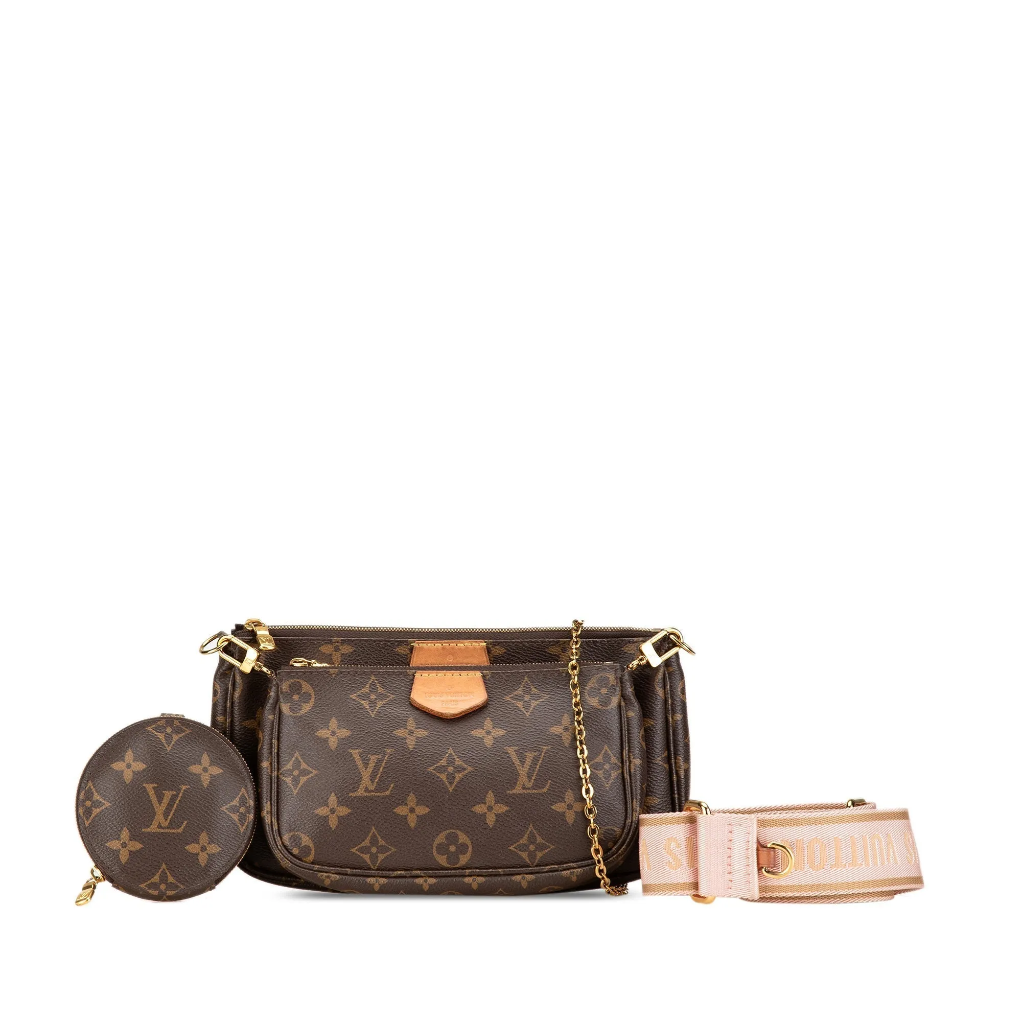 Brown Louis Vuitton Monogram Multi Pochette Accessoires Satchel