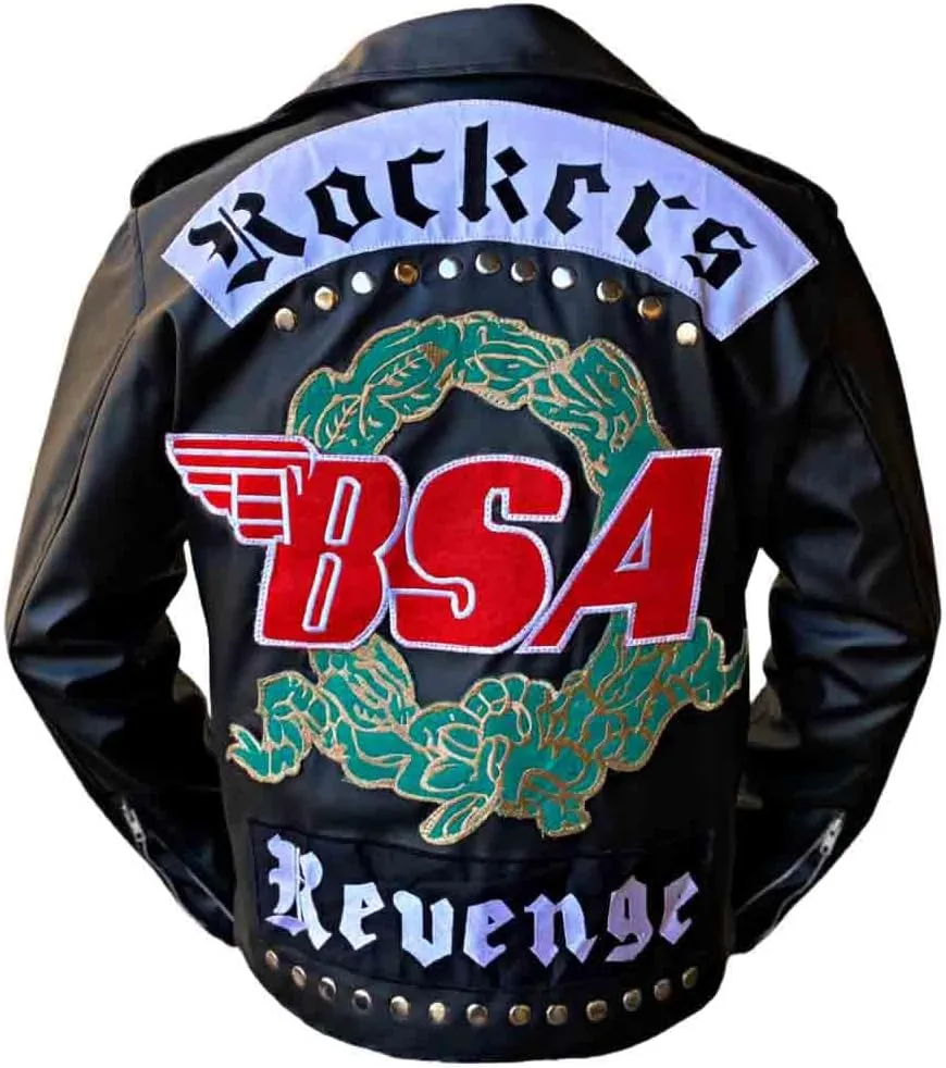 BSA Faith George Michael Rockers Revenge Faux Leather Jacket