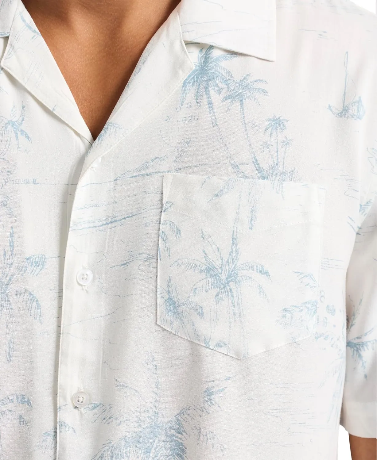Buffalo David Bitton Men's Short Sleeve Printed Sandro Button Down Relaxed Shirt