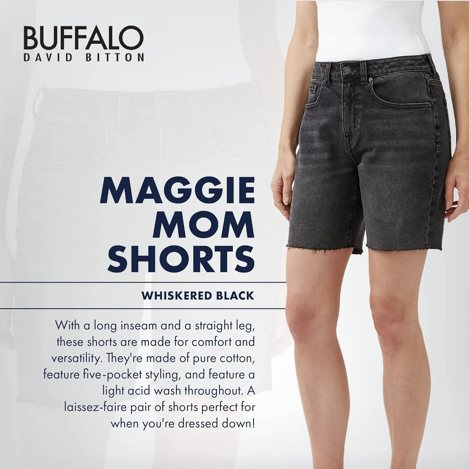 Buffalo David Bitton Women's Maggie Mom Denim Shorts