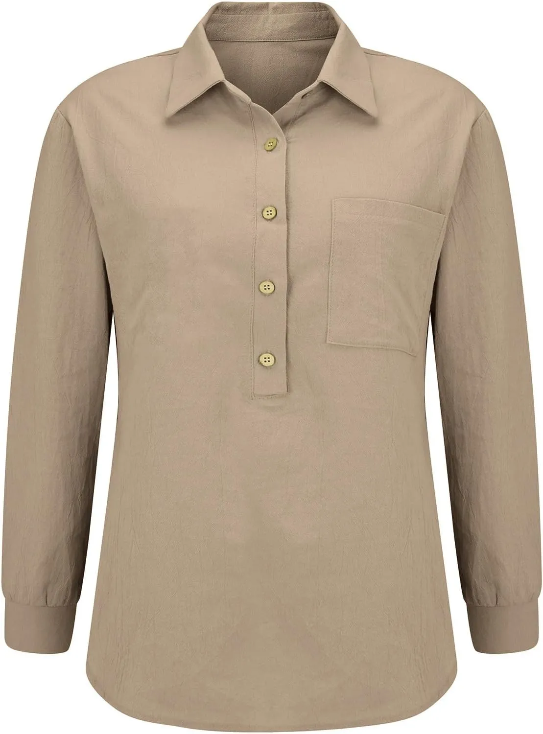 Button Down Shirts for Women Down Shirt Short Sleeve Cotton Linen Womens White Button Spring for