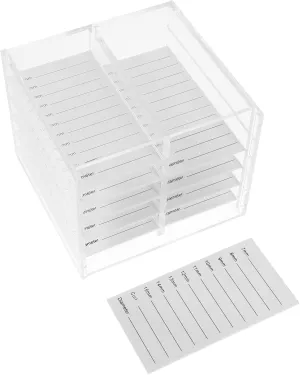 Cabilock Multi Eyelash Organizer Box Makeup Storage for False Eyelashes Compact and Design for Easy Classification and Portability for Cosmetic Bags and Purse
