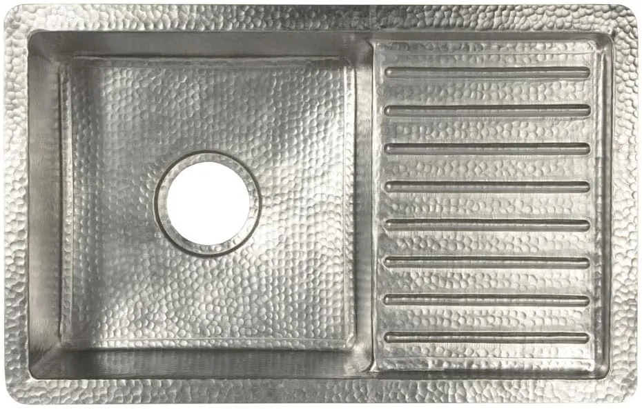Cantina Pro Brushed Nickel Drainboard Undermount Kitchen Sink