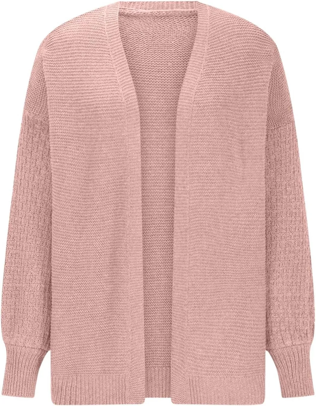 Cardigan Sweaters for Women Long Sleeve Solid Color Oversized Drop Shoulder Fall Cardigans Knit V Neck Sweaters