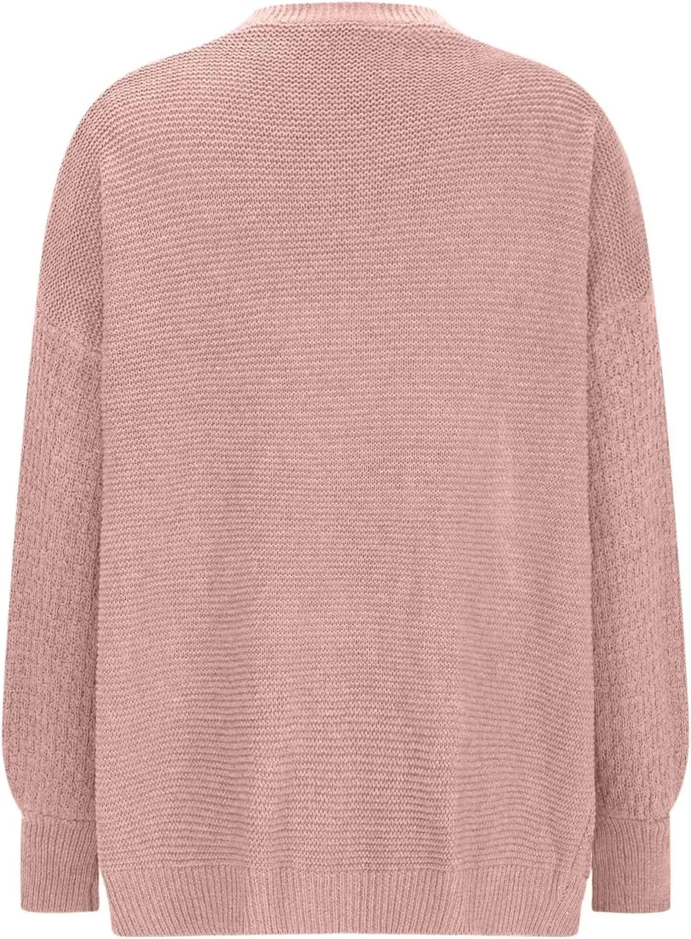 Cardigan Sweaters for Women Long Sleeve Solid Color Oversized Drop Shoulder Fall Cardigans Knit V Neck Sweaters