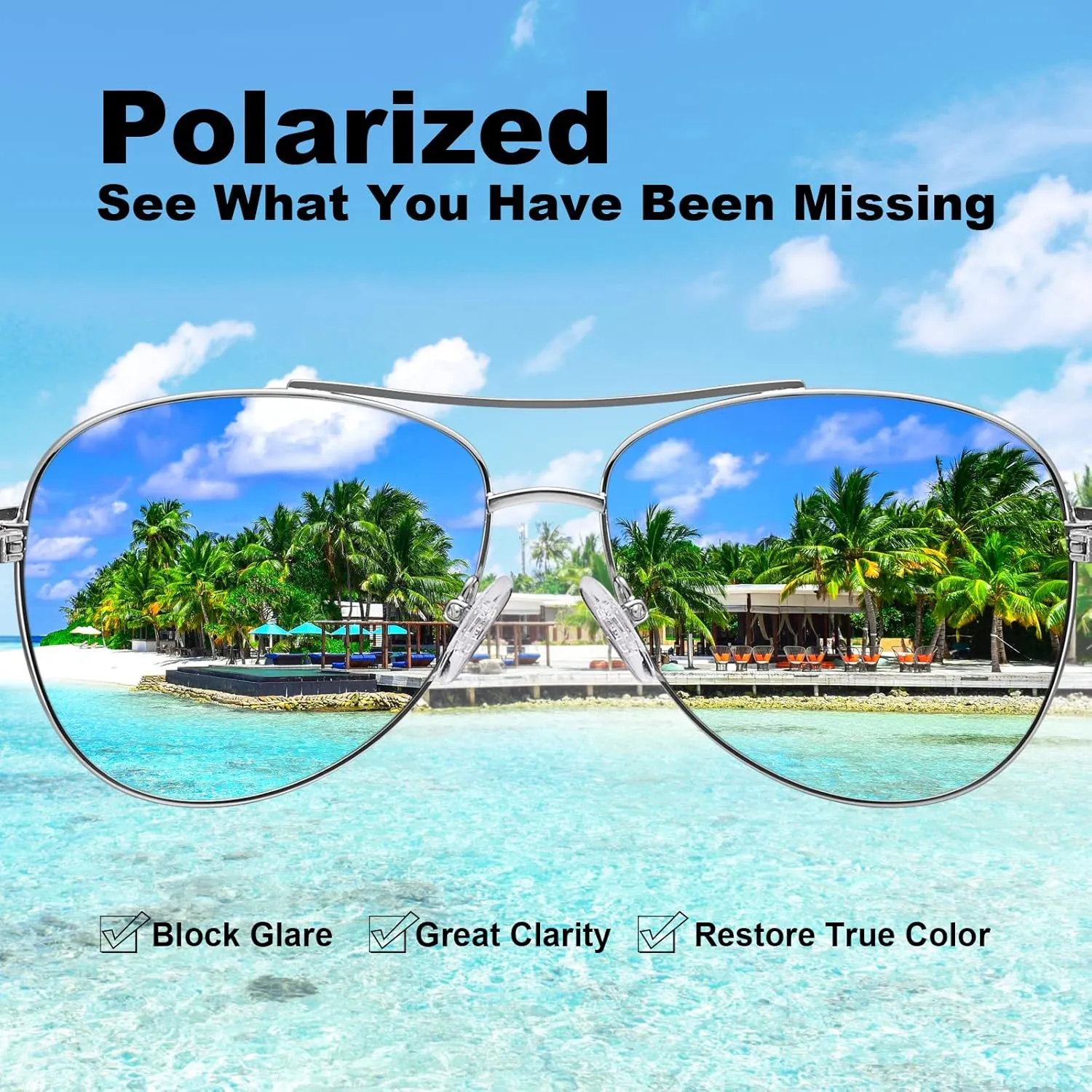 CARFIA Polarized Sunglasses for Women UV Protection Acetate Arms Metal Frame Woman's Shades CA3216