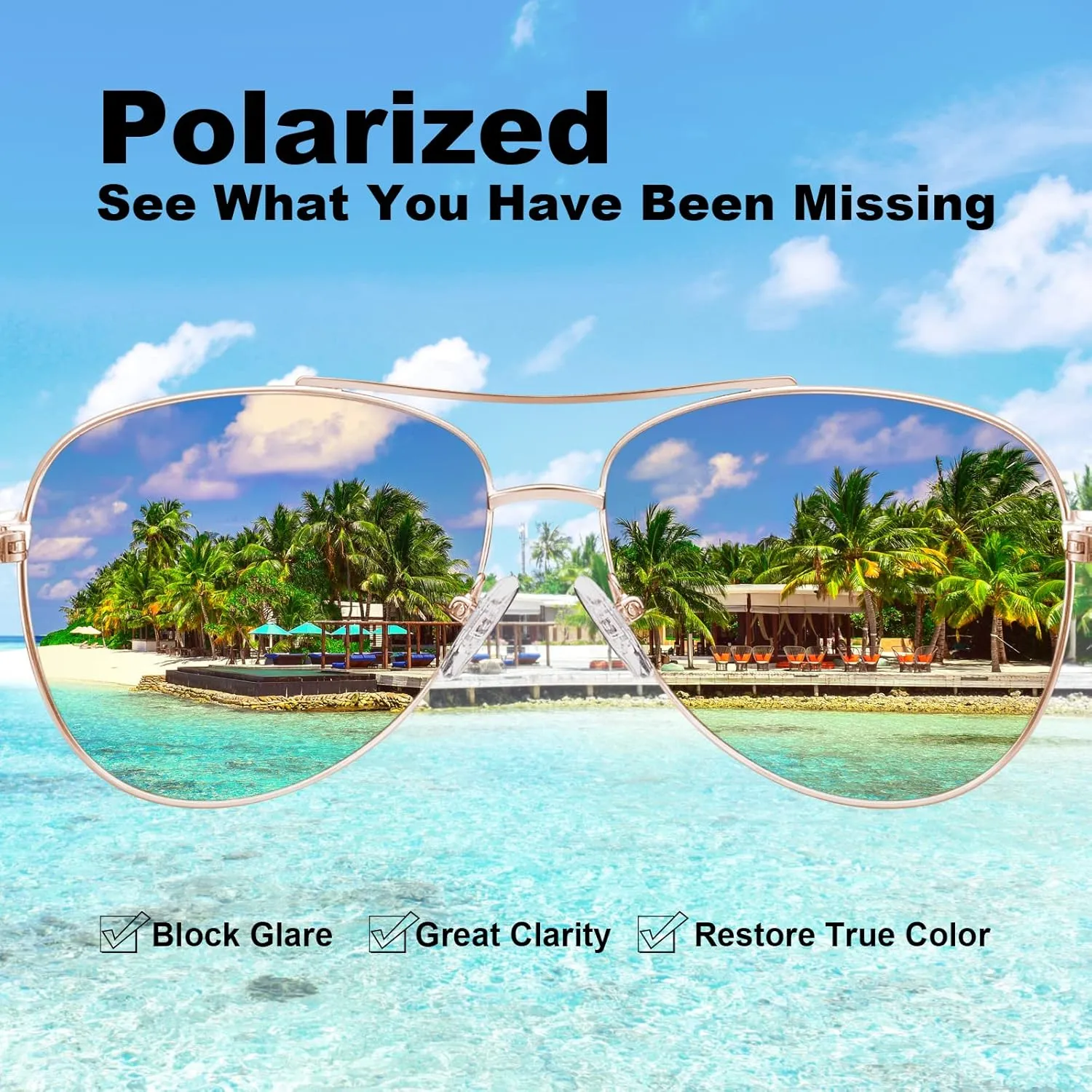 CARFIA Polarized Sunglasses for Women UV Protection Acetate Arms Metal Frame Woman's Shades CA3216