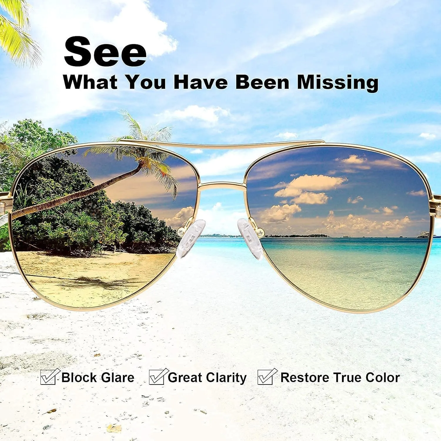 CARFIA Polarized Sunglasses for Women UV Protection Acetate Arms Metal Frame Woman's Shades CA3216