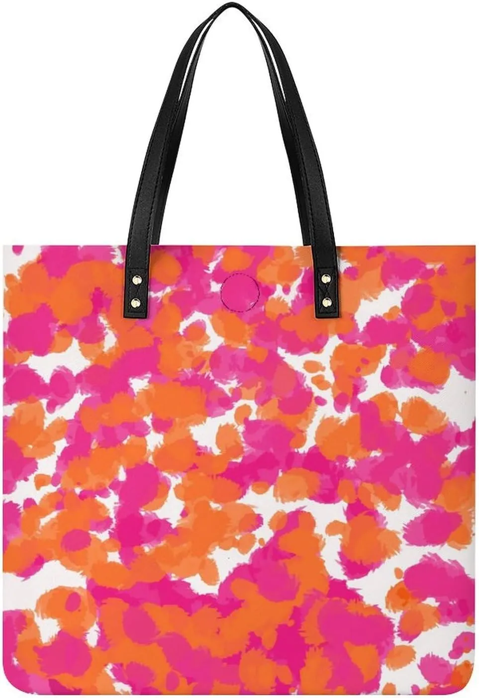 Cartoon Mushrooms Large Capacity Leather Handbag