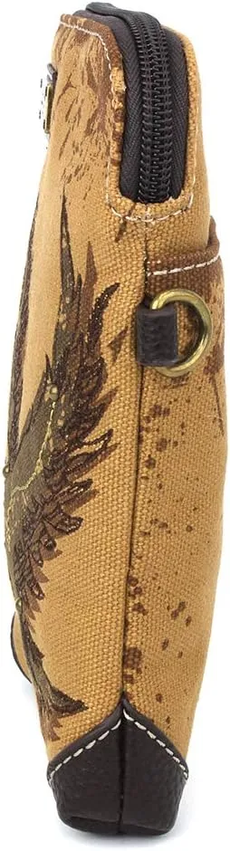 CHALA Canvas Crossbody Cell Phone Purse - Women Multicolor Handbag with Adjustable Strap