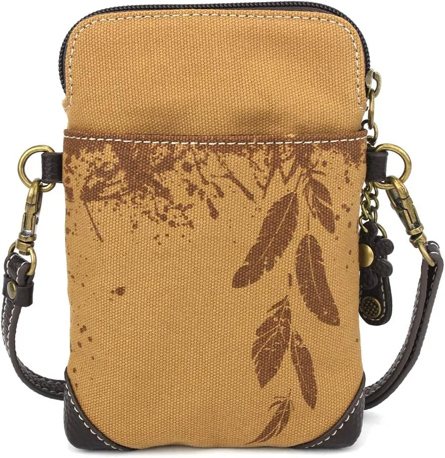 CHALA Canvas Crossbody Cell Phone Purse - Women Multicolor Handbag with Adjustable Strap