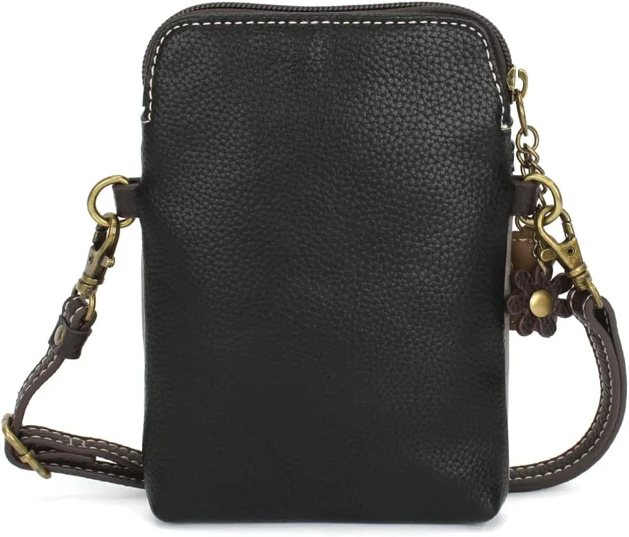 CHALA Cell Phone Crossbody Purse-Women PU Leather/Canvas Multicolor Handbag with Adjustable Strap