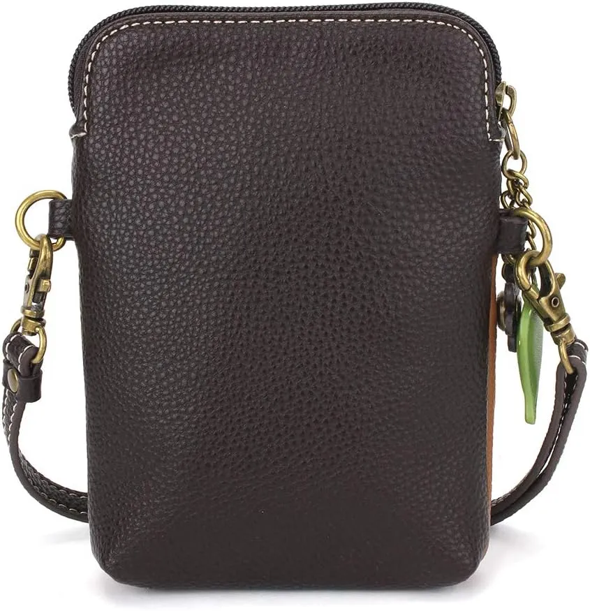CHALA Cell Phone Crossbody Purse-Women PU Leather/Canvas Multicolor Handbag with Adjustable Strap