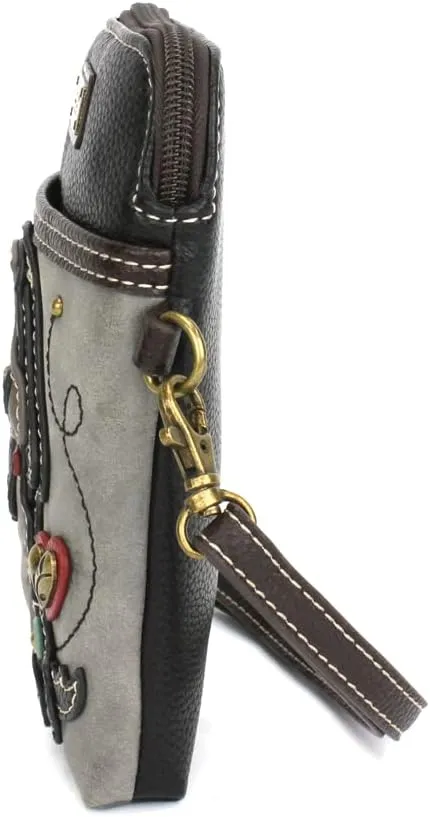 CHALA Cell Phone Crossbody Purse-Women PU Leather/Canvas Multicolor Handbag with Adjustable Strap