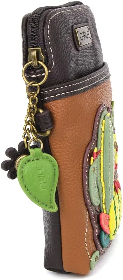 CHALA Cell Phone Crossbody Purse-Women PU Leather/Canvas Multicolor Handbag with Adjustable Strap