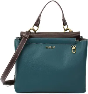 CHALA Charming Satchel Womens Tote Handbag with Forearm Strap and Detachable Crossbody Strap