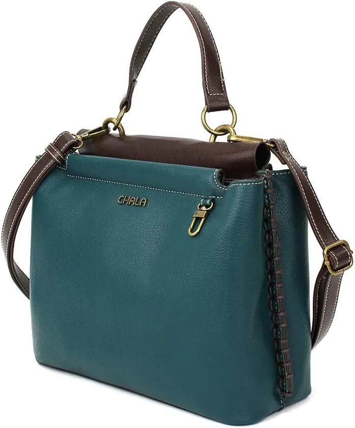 CHALA Charming Satchel Womens Tote Handbag with Forearm Strap and Detachable Crossbody Strap