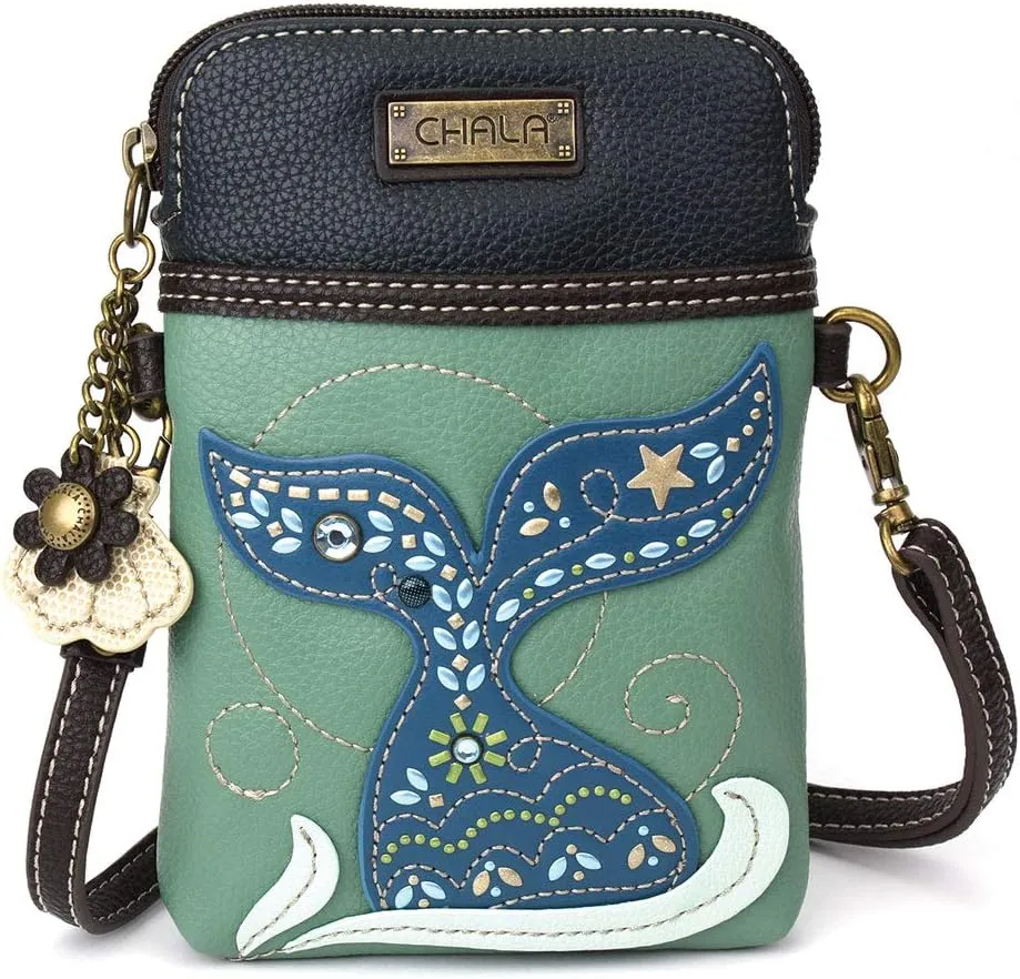 CHALA Dazzled Cell Phone Crossbody Purse-Women PU Leather Multicolor Handbag with Adjustable Strap
