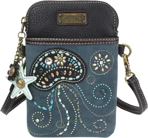 CHALA Dazzled Cell Phone Crossbody Purse-Women PU Leather Multicolor Handbag with Adjustable Strap