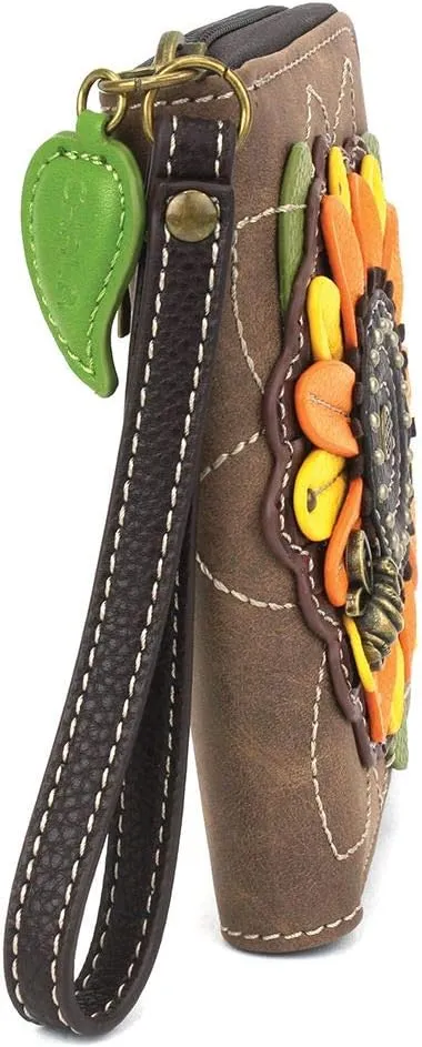 Chala Handbags Sunflower Zip-Around Wristlet Wallet