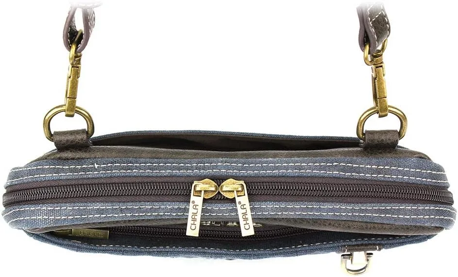 Chala Origami Xbody Crossbody Bag w/Metal Keychain (Baby Chick- Blue)