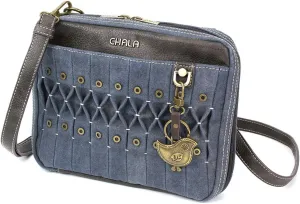 Chala Origami Xbody Crossbody Bag w/Metal Keychain (Baby Chick- Blue)