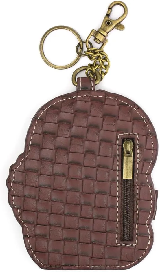 CHALA Patch Cross-Body Women Handbag, Canvas Messenger Bag - Dark Brown