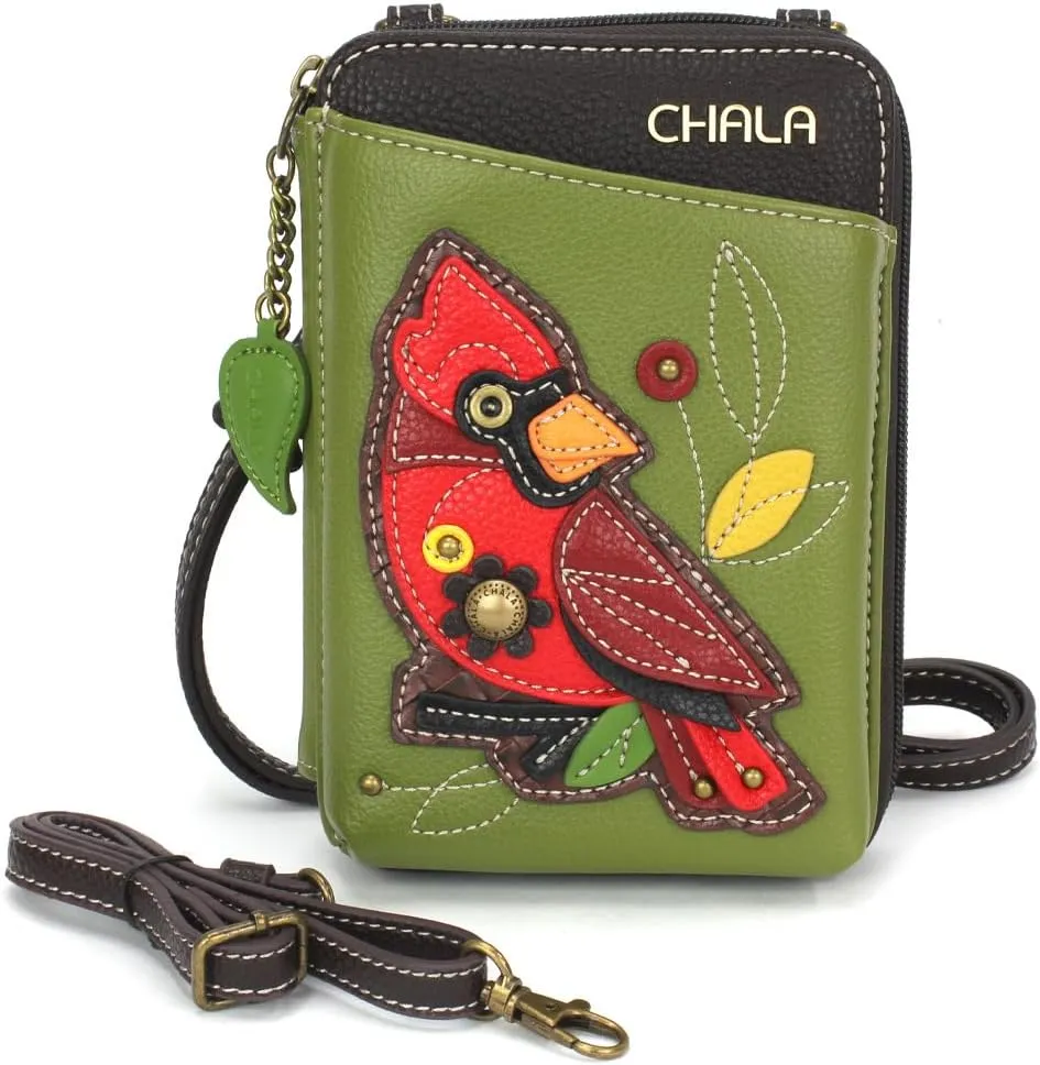 CHALA Wallet Crossbody Cell Phone Purse - Women Faux Leather Multicolor Handbag with Adjustable Strap