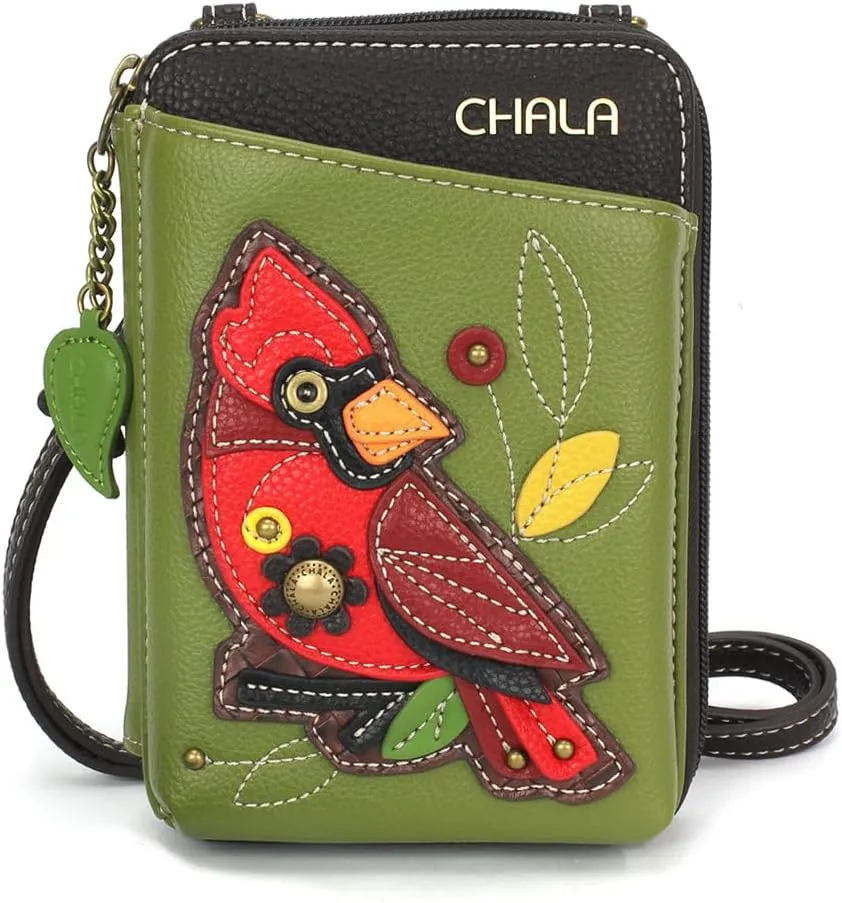 CHALA Wallet Crossbody Cell Phone Purse - Women Faux Leather Multicolor Handbag with Adjustable Strap