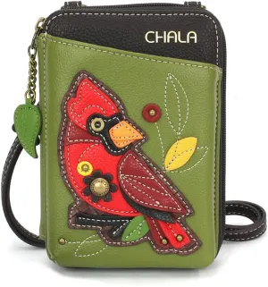 CHALA Wallet Crossbody Cell Phone Purse - Women Faux Leather Multicolor Handbag with Adjustable Strap