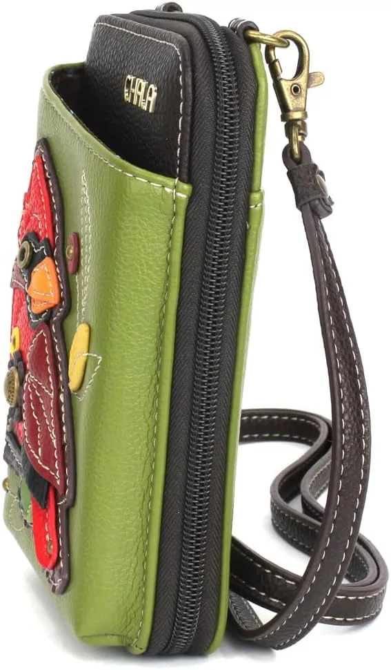 CHALA Wallet Crossbody Cell Phone Purse - Women Faux Leather Multicolor Handbag with Adjustable Strap