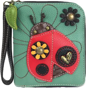 CHALA Zip Around Wallet, Wristlet, 8 Credit Card Slots, Sturdy Pu Leather
