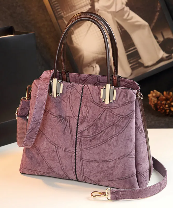Chic Green Jacquard Large Capacity Faux Leather Tote Handbag YX001