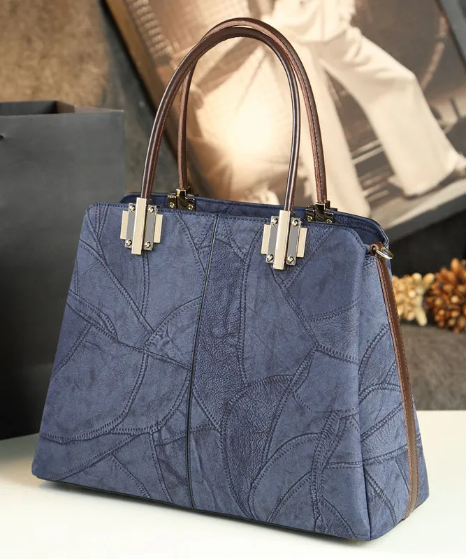 Chic Green Jacquard Large Capacity Faux Leather Tote Handbag YX001
