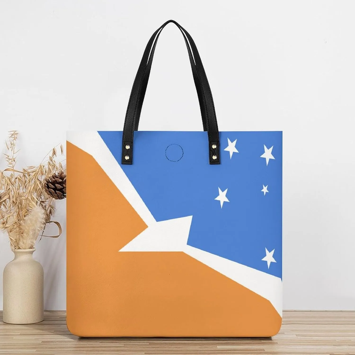 Chic Paraguay Flag Women's Tote Handbag Leather Large Capacity Shoulder Bag for Work