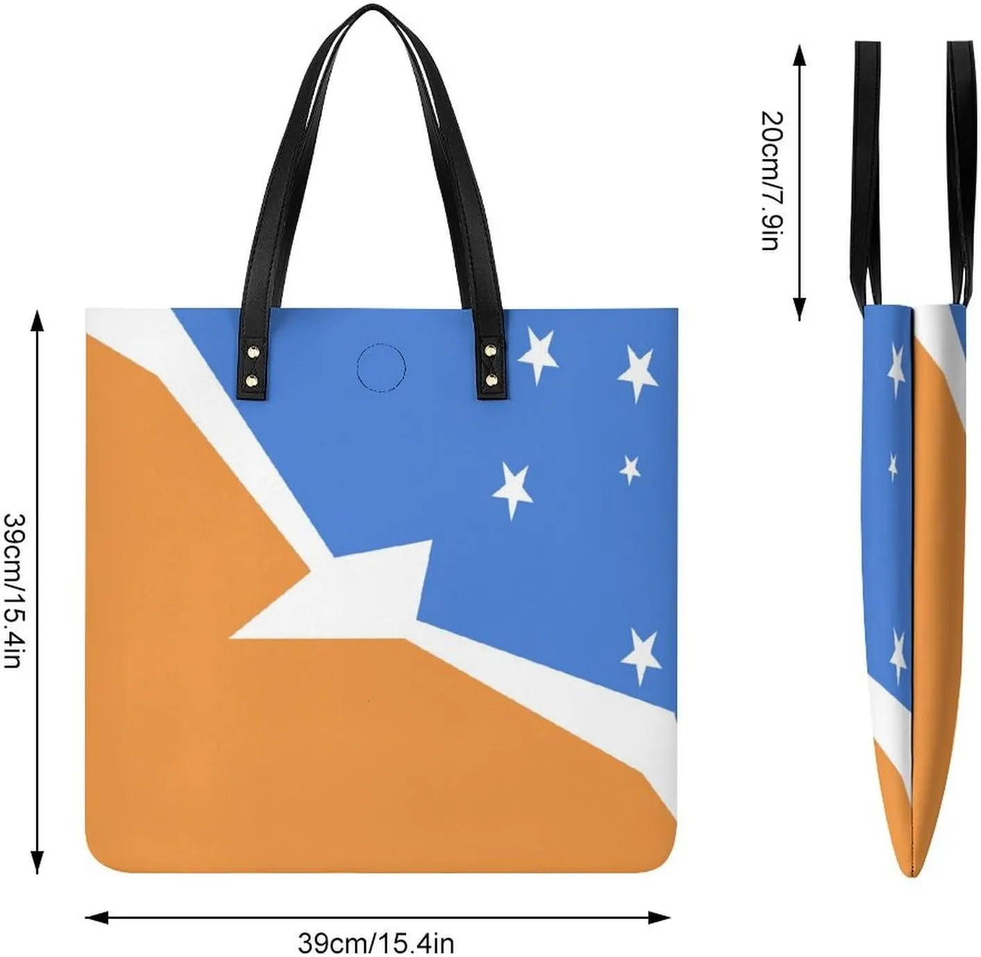 Chic Paraguay Flag Women's Tote Handbag Leather Large Capacity Shoulder Bag for Work