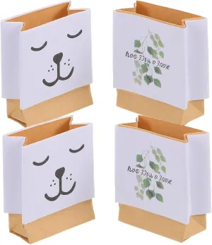 CHILDWEET 4Pcs Miniature Dollhouse present Bags Realistic Paper Wrapping for Flower Decoration Model Accessories and Miniature Showcase Sturdy Compact Design for Collectibles