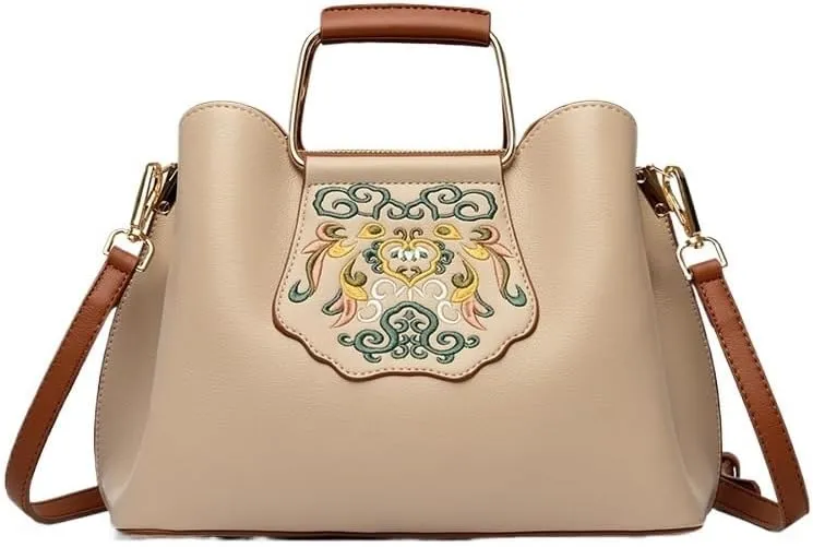 Chinese Style Embroidery Single Shoulder Bag for Women, Artistic and Retro Large Capacity Crossbody Bag