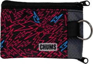 Chums Surfshorts Wallet - Lightweight Zippered Minimalist Wallet with Clear ID Window - Water Resistant with Key Ring