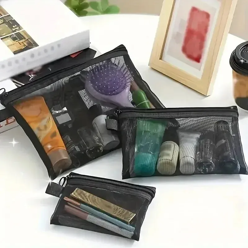 Clear Mesh Cosmetic Bags