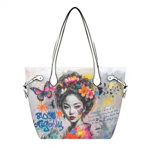 Clover Artistic  PU Leather Tote Bag
