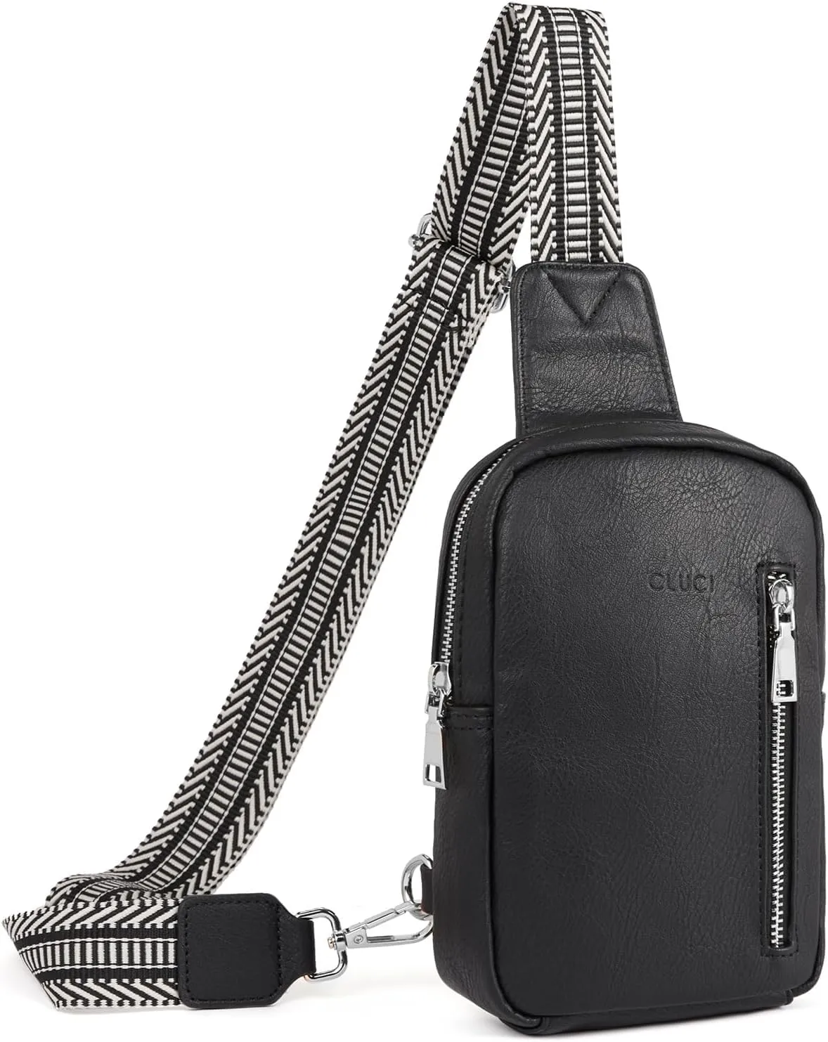 CLUCI Small Sling Bag for Women Vegan Leather Crossbody Chest Bags Trendy, Women's Fanny Pack