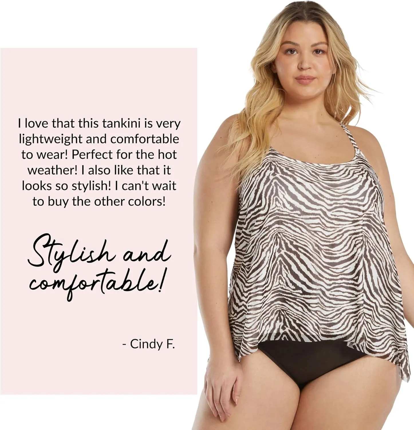COCO REEF Current Bra Sized Mesh Layer Underwire Tankini Top — Women's Swim Suit Top