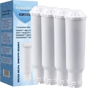 Coffee Machine Water Filter Compatible with Krups F088; Caffeo CI, Melitta 192830 Pro Aqua; Nivona NIRF700; Barista; Bosch TCZ6003; AEG AEL01 Replacement Filters (4 Pack)