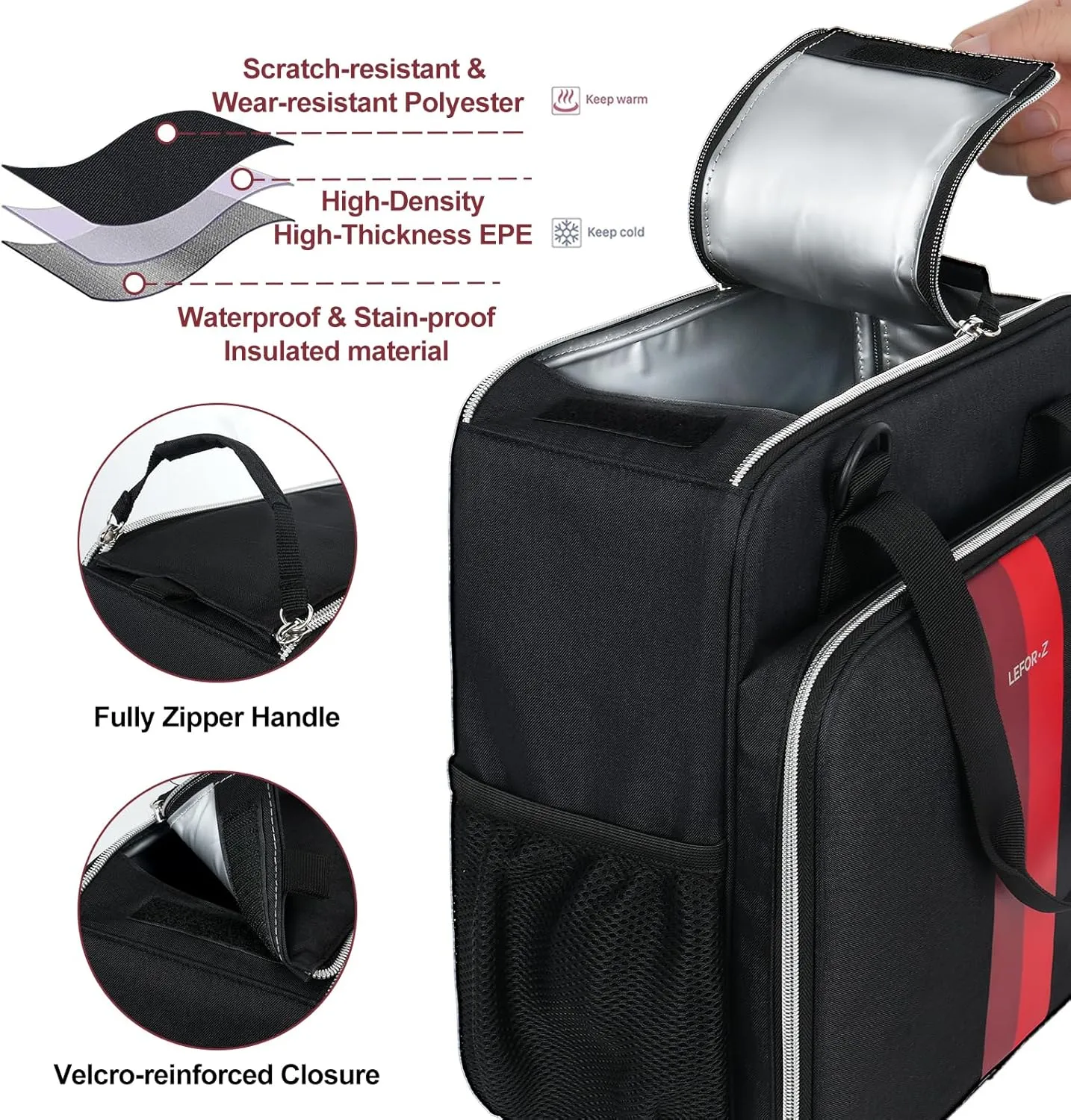 Coffee Maker Travel Bag Compatible with Keurig K-Mini,Single Serve Coffee Brewer Carrying Case Compatible for K-Mini Plus with Multiple Pockets for K-Cup Pods(Bag Only)