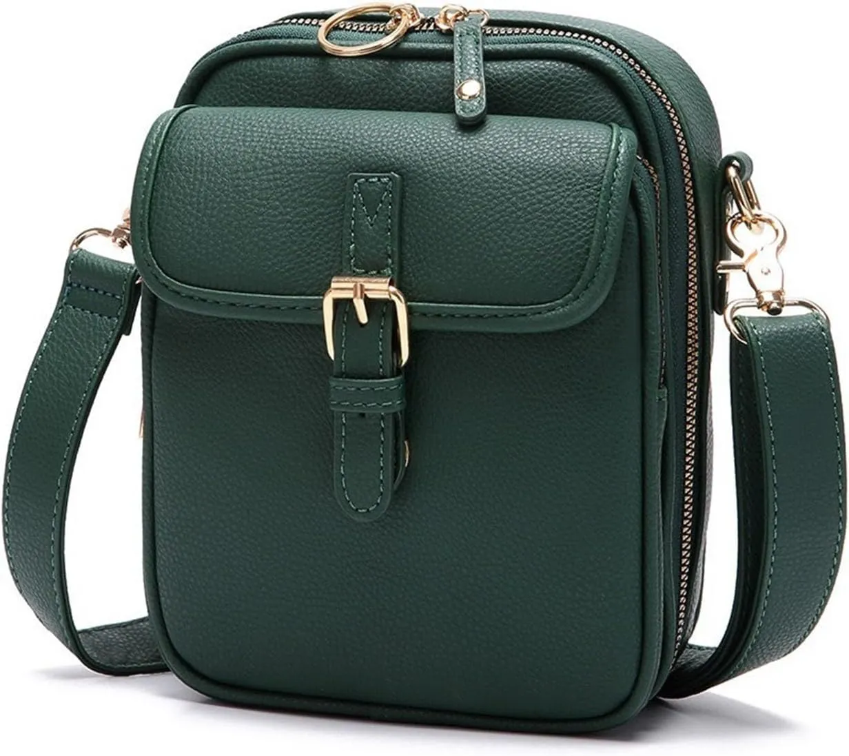 Collaborate Crossbody Leather Bag, Urvashi Crossbody Leather Bag, Retro Double-Layer Shoulder Purse with 10 Card Slots