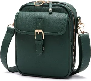 Collaborate Crossbody Leather Bag, Urvashi Crossbody Leather Bag, Retro Double-Layer Shoulder Purse with 10 Card Slots