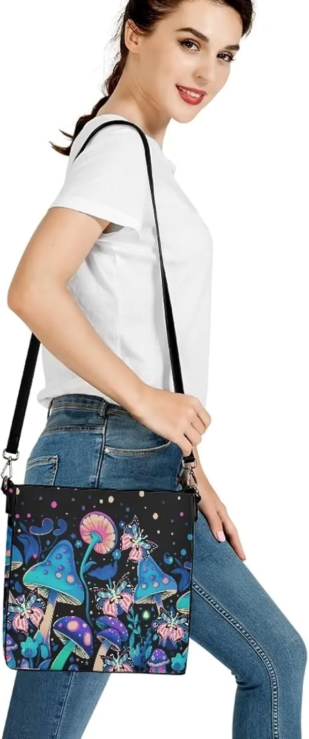 Coloranimal Women's Leather Handbags Purse with Buckle Large Capacity Crossbody Bags