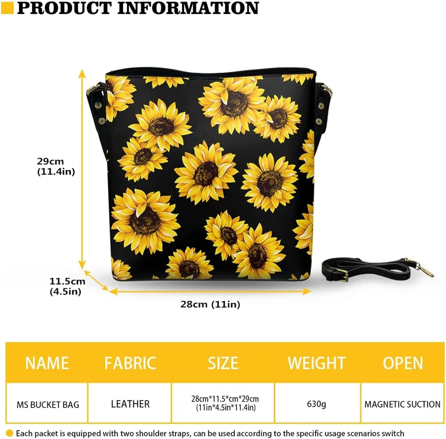 Coloranimal Women's Leather Handbags Purse with Buckle Large Capacity Crossbody Bags