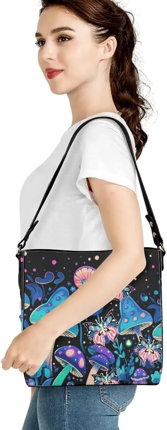 Coloranimal Women's Leather Handbags Purse with Buckle Large Capacity Crossbody Bags